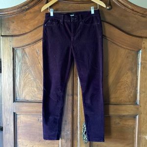 Hudson velvet skinny jeans 28